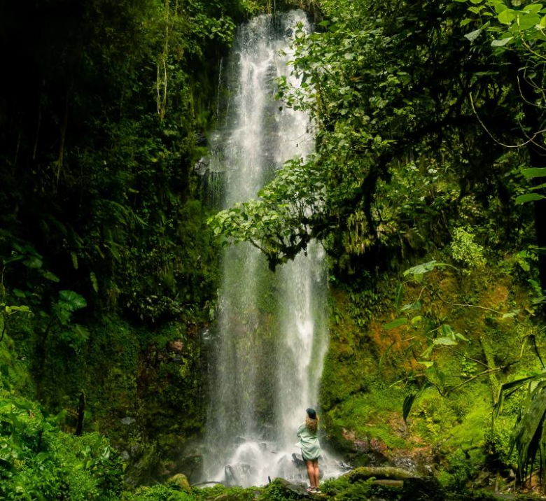 View of the Hidden Waterfall in Boquete Panama