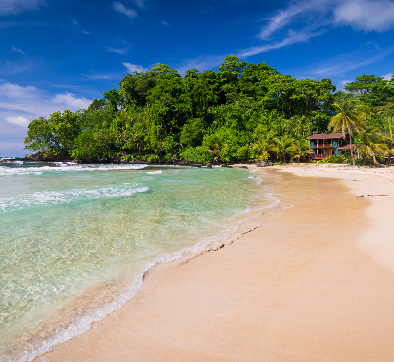 The popular Red frog beach on Basimentos Island, Bocas del Toro, Panama