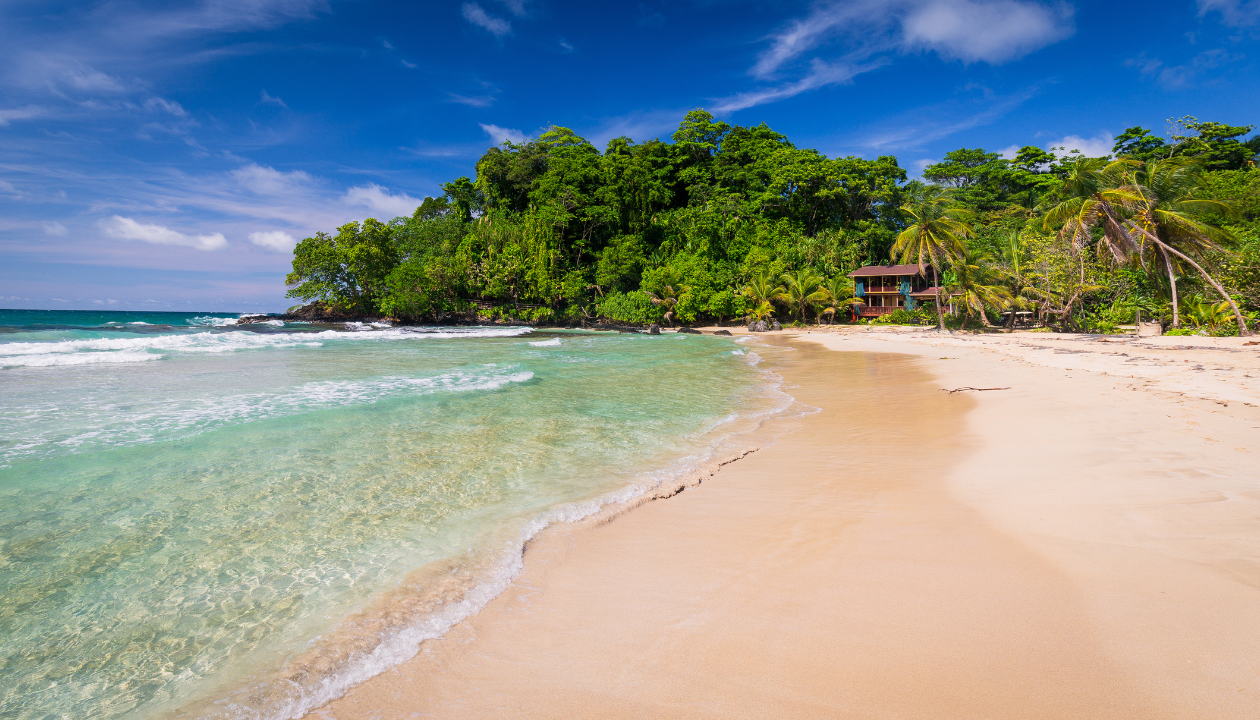 The popular Red frog beach on Basimentos Island, Bocas del Toro, Panama