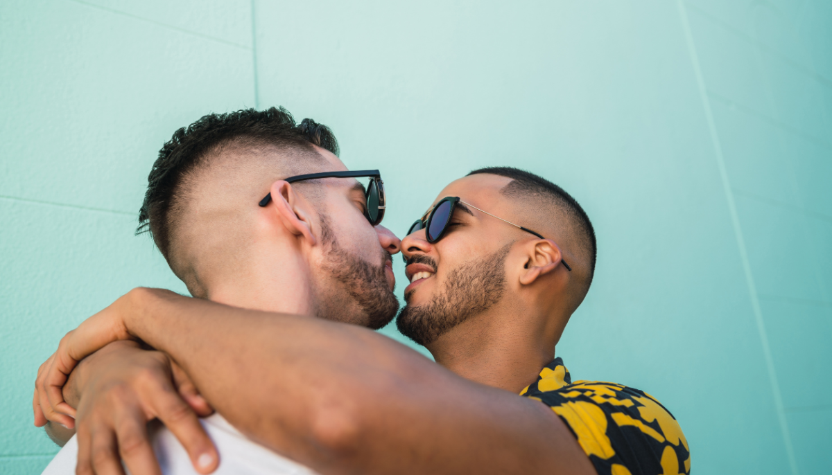 Gay Couple about to kiss in Panama
